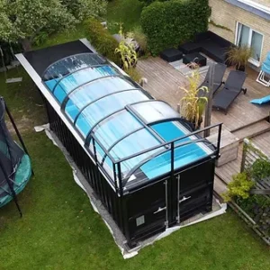 Piscine Conteneur 6,2mx 2,5m Prête à l'Emploi avec Toit, Pack Premium – Image 1