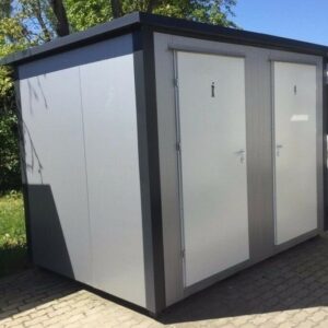 Conteneur sanitaire de toilette double cabine – Image 2