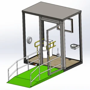 Conteneur 10 pieds Toilettes portatives accessibles aux personnes handicapées – Image 4