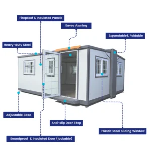 Tiny Home 15 pieds x 20 pieds, Maison préconstruite extensible – Image 25