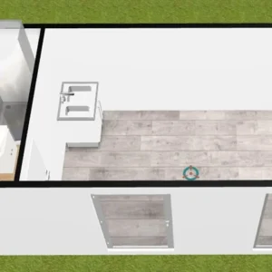 Maison d'été sans autorisation 17m2 avec salle de bain et cuisine – Image 3