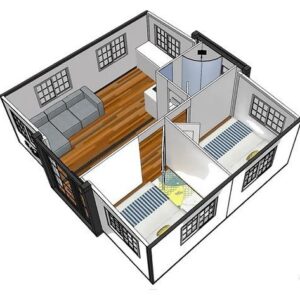 Conteneur Mobile - Tiny House avec Deux Chambres et Cuisine – Image 2