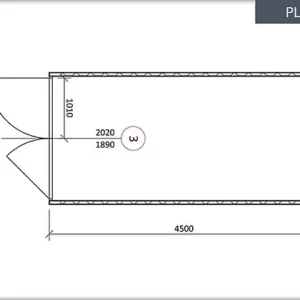 Conteneur 15 pied avec installation électrique,grilles d’aération et verrou clef – Image 12