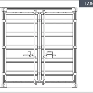 Conteneur 15 pied avec installation électrique,grilles d’aération et verrou clef – Image 14