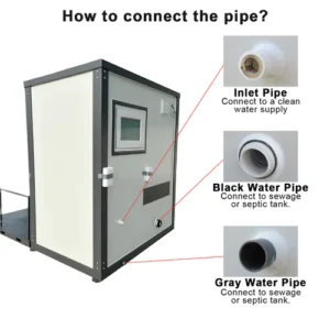 Conteneur 10 pieds Toilettes portatives accessibles aux personnes handicapées – Image 3