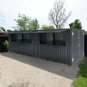 CONTENEUR BAR DÉMONTABLE 8 X 2 MÈTRES XL ANTHRACITE RAL 7021 – Image 4