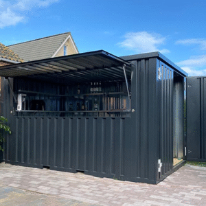 Container Bar pliable 4 × 2 mètres noir RAL 9005 – Image 3