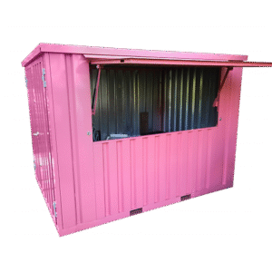 Container bar pliable 3 x 2 METER XL Rose RAL 3014 – Image 2