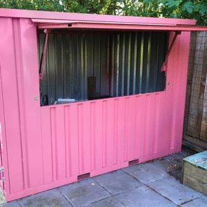 Container bar pliable 3 x 2 METER XL Rose RAL 3014 – Image 3