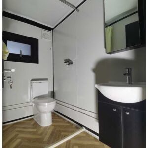 Conteneur maison Deluxe (19ft*20ft) salle de bain avec toilette et douche – Image 11